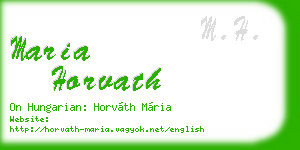 maria horvath business card